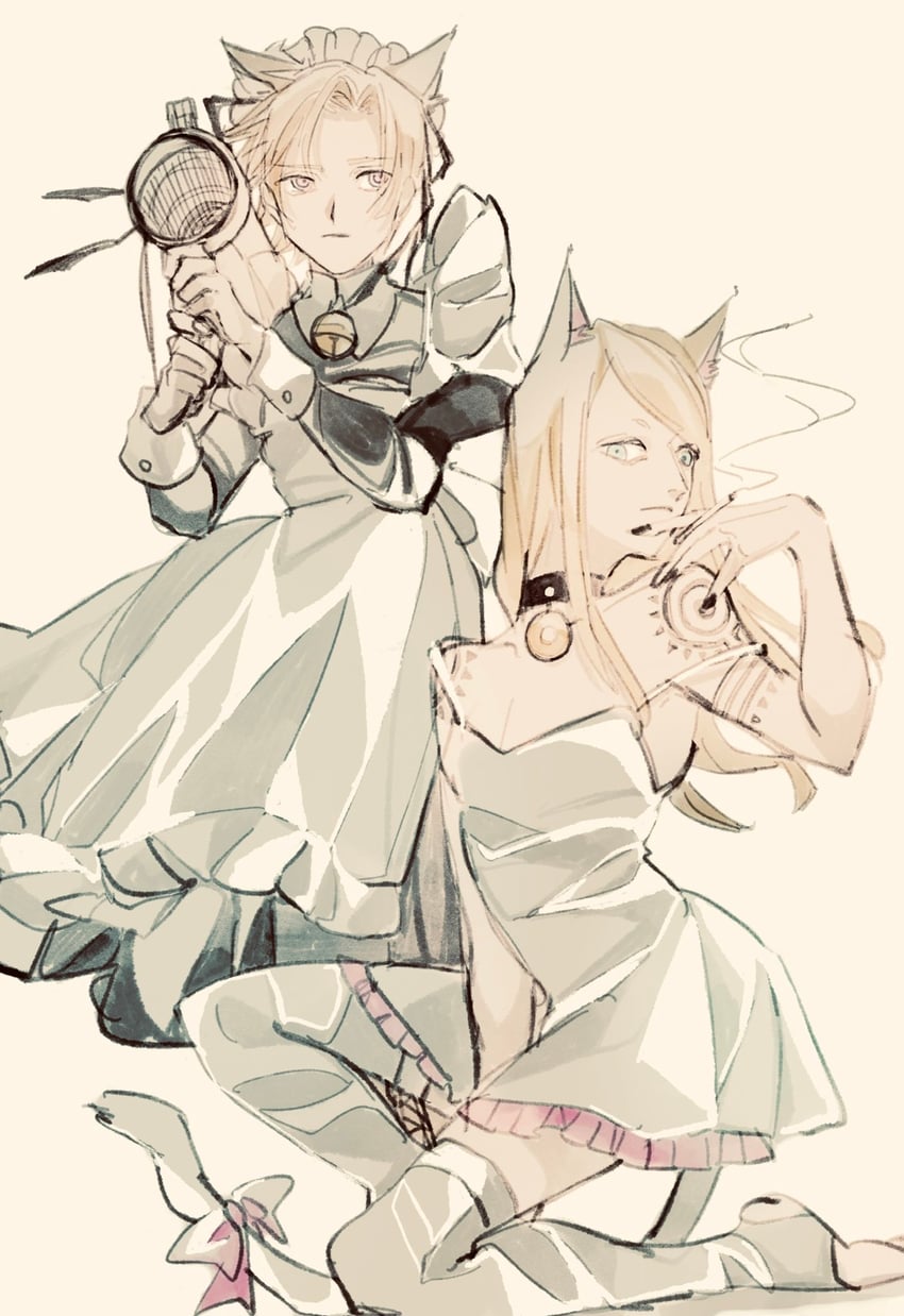 tezcatlipoca and daybit sem void (fate and 1 more) drawn by ss5yzumizumi1