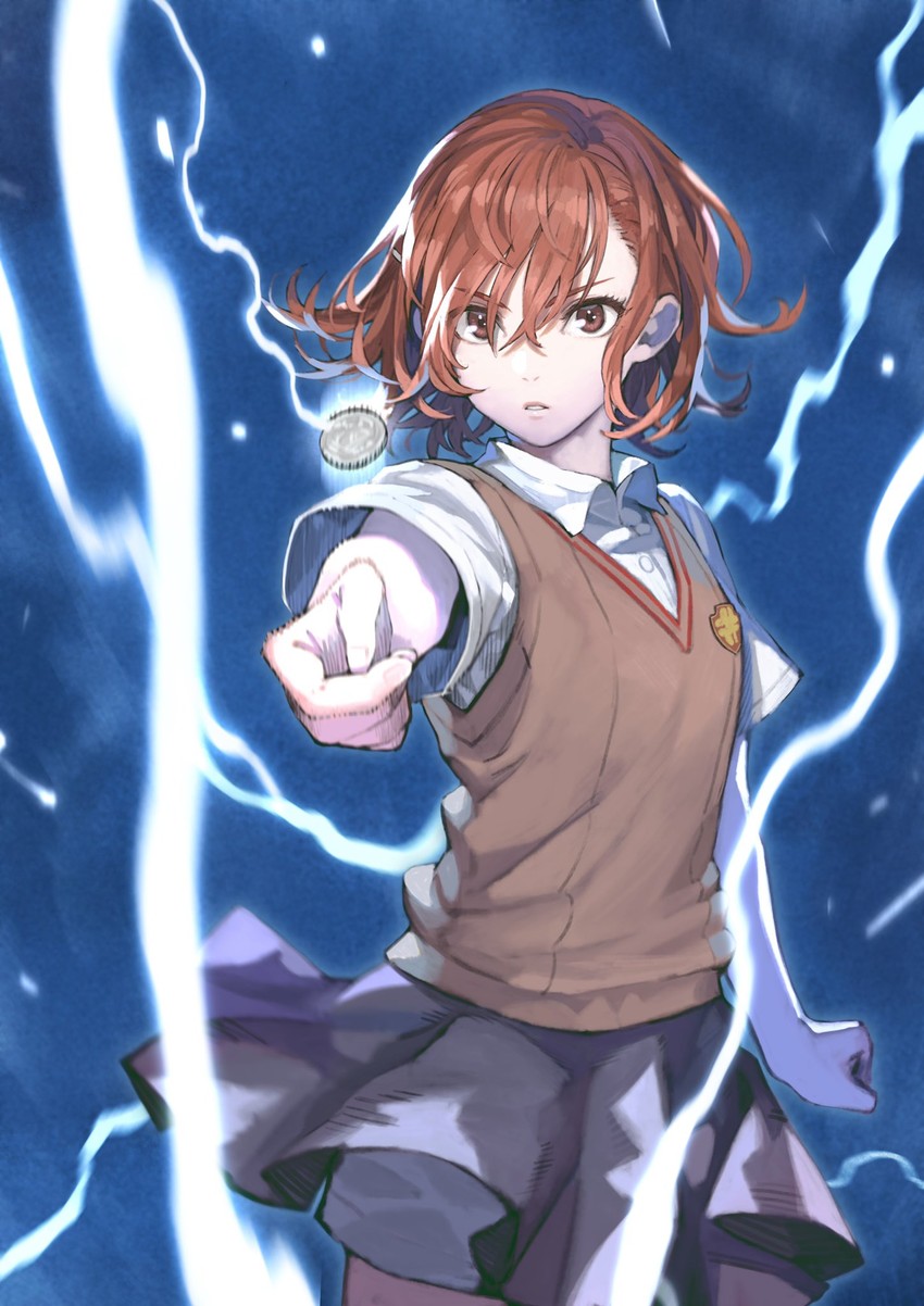 misaka mikoto (toaru majutsu no index and 1 more) drawn by jun_(navigavi)