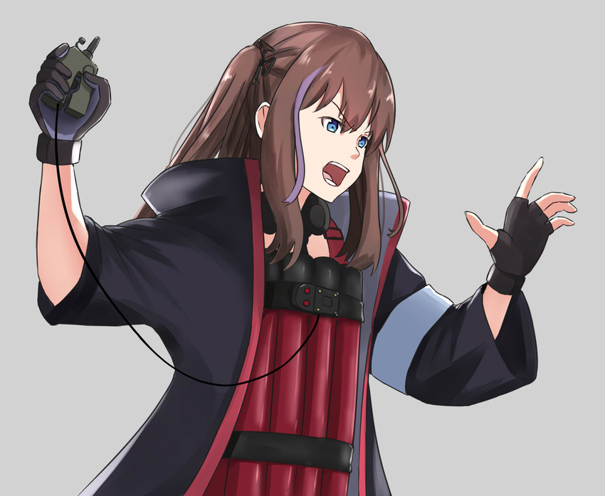 st ar-15 and terrorist (girls' frontline and 2 more) drawn by cyka