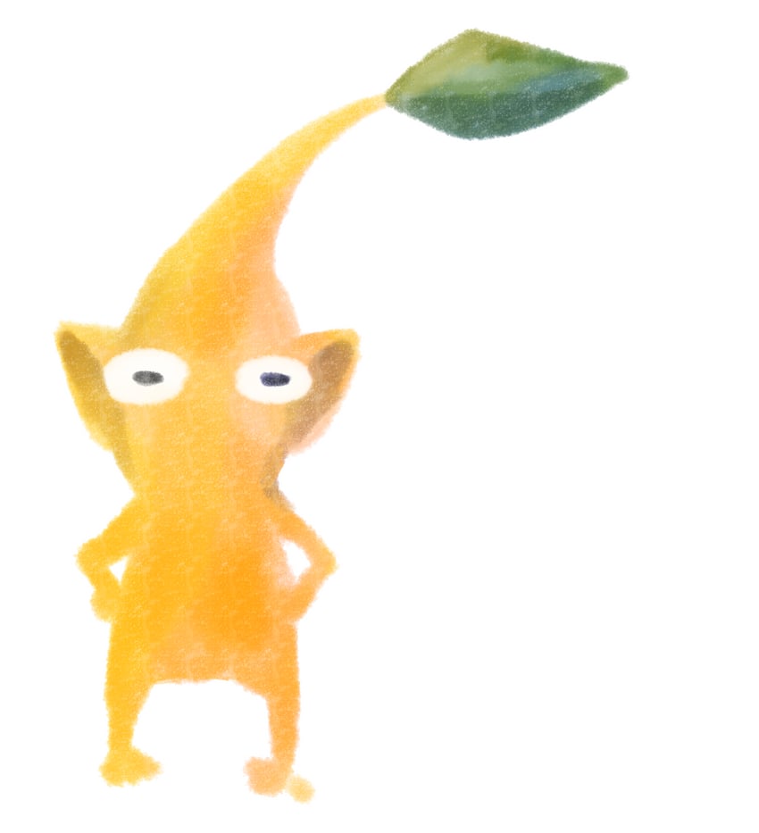 yellow pikmin (pikmin) drawn by iat-418