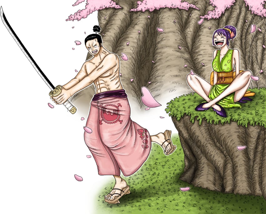 kouzuki momonosuke and kurozumi tama (one piece) drawn by jaralloart