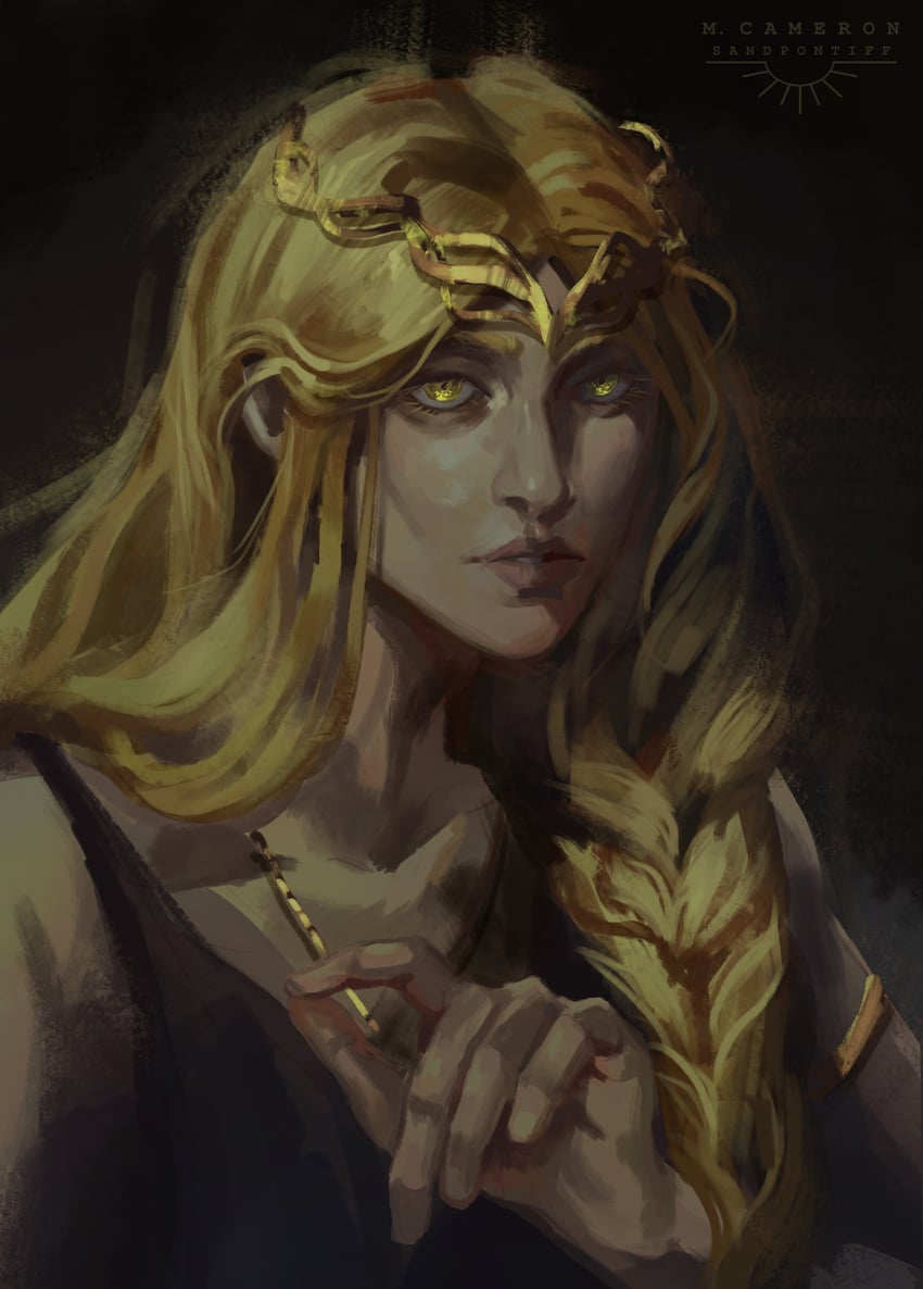 queen marika the eternal (elden ring) drawn by varrulin_(sandpontiff)