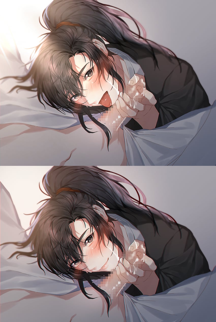 wei wuxian and lan wangji (modao zushi) drawn by jujeop