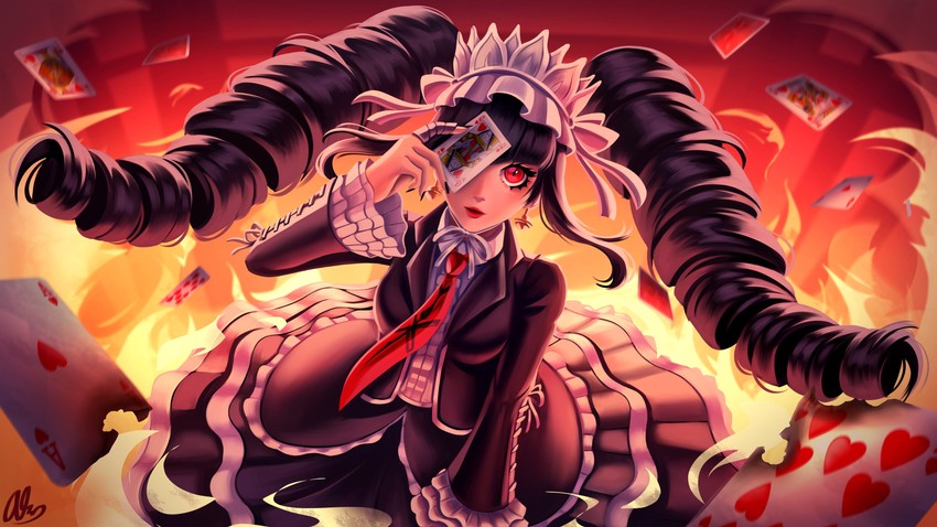 celestia ludenberg (danganronpa and 1 more) drawn by alina_l