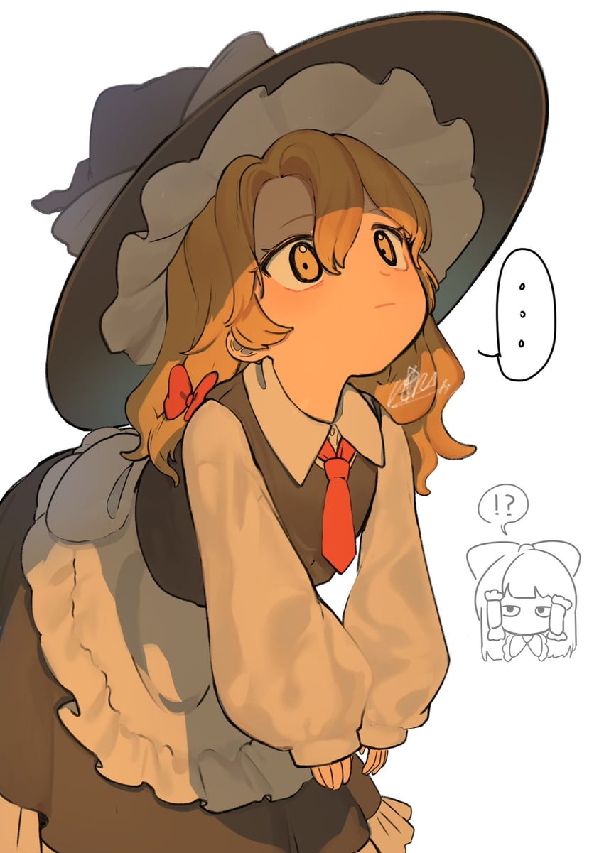hakurei reimu and kirisame marisa (touhou) drawn by niru_(ka_k_0517)