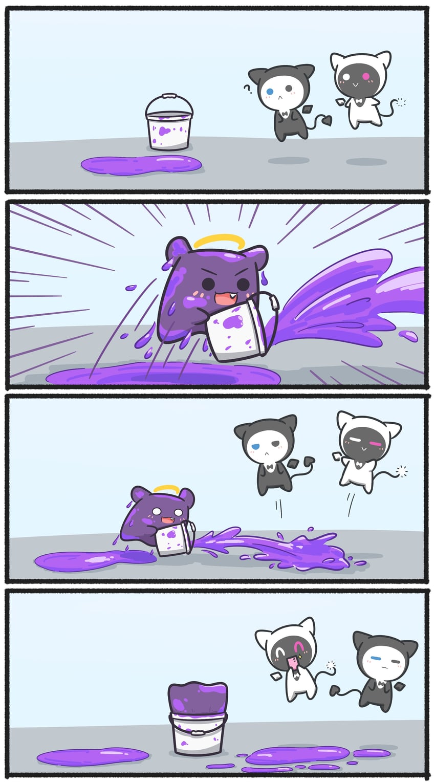 takodachi, bloom, and gloom (hololive and 2 more) drawn by mpien