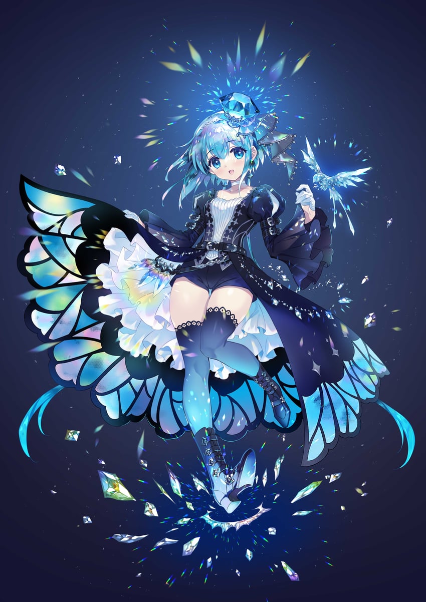 aoki lapis (vocaloid and 1 more) drawn by carnelian
