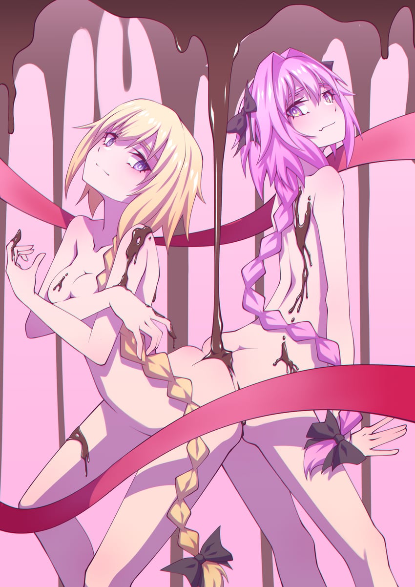 jeanne d'arc and astolfo (fate and 2 more) drawn by hej_510