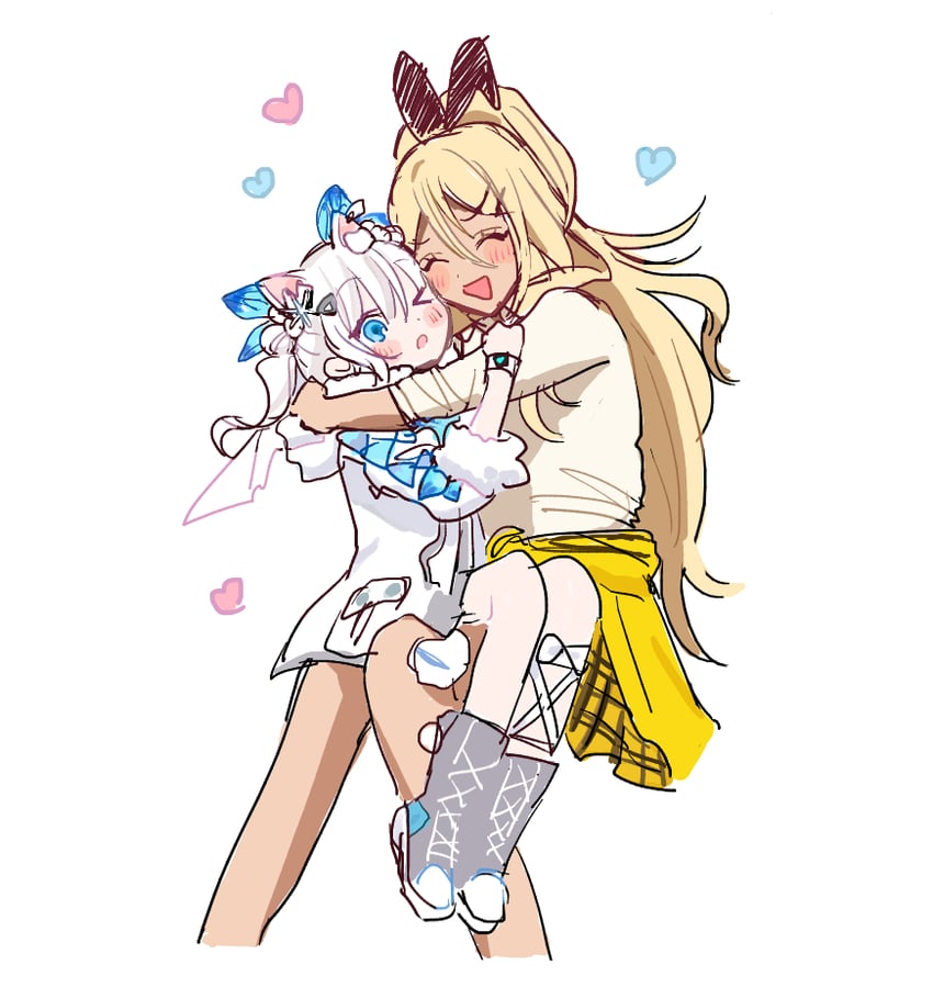rupee and n102 (goddess of victory: nikke) drawn by kumo_tabetai