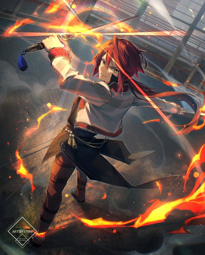 aaron wei (eiyuu densetsu and 1 more) drawn by lyrie_luna