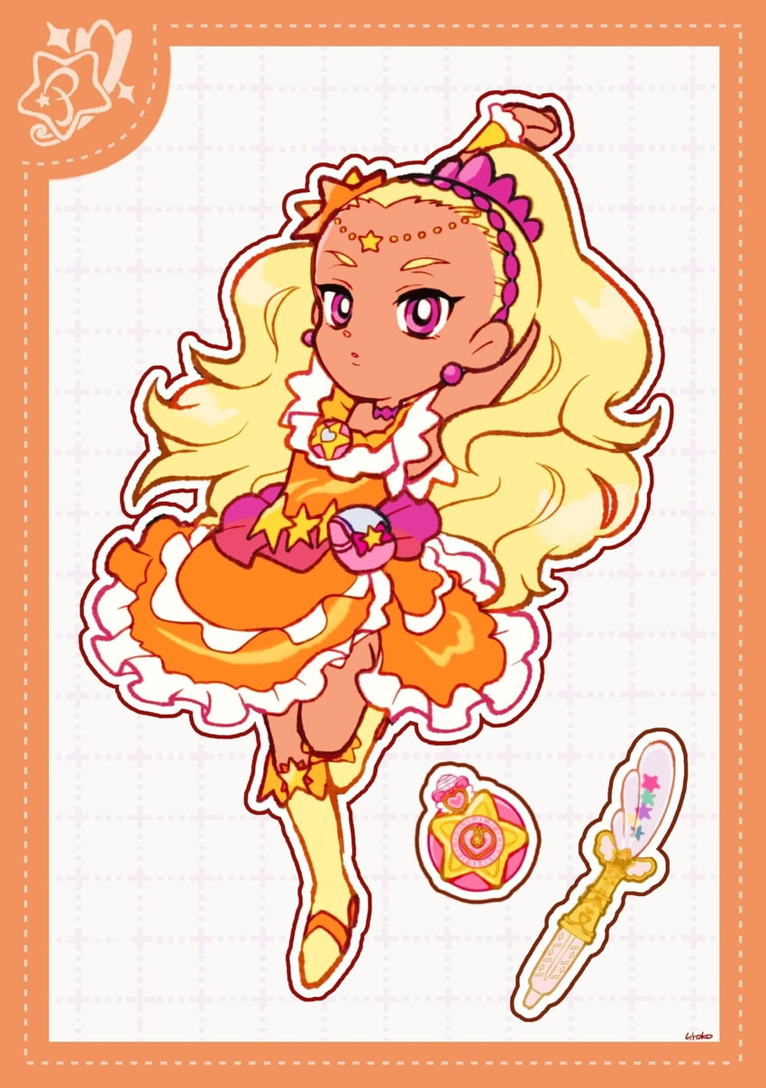 amamiya elena and cure soleil (precure and 1 more) drawn by uwded_207