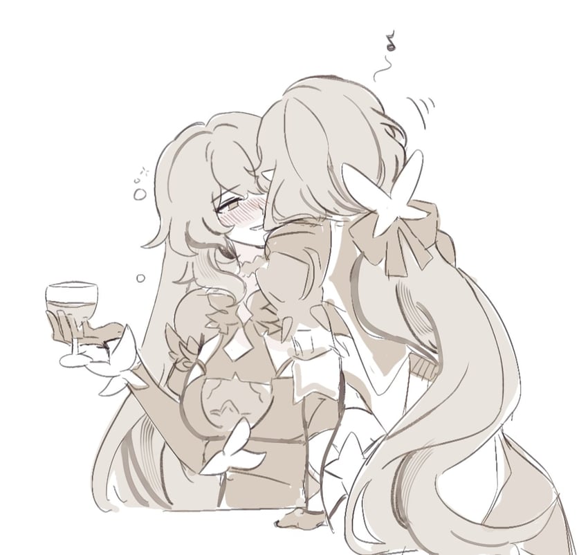 elysia and eden (honkai and 1 more) drawn by skion