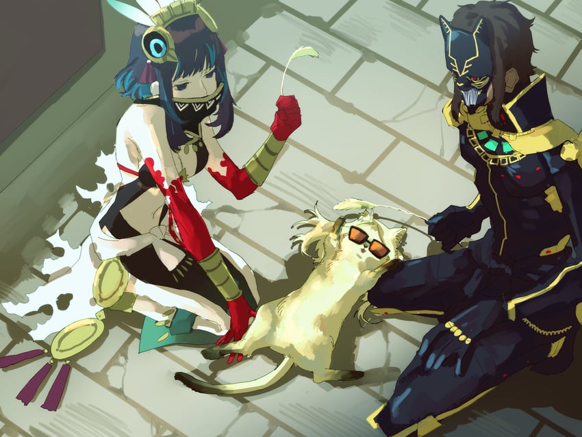 tenochtitlan, tezcatlipoca, and izcalli (fate and 1 more) drawn by mat_44_tam