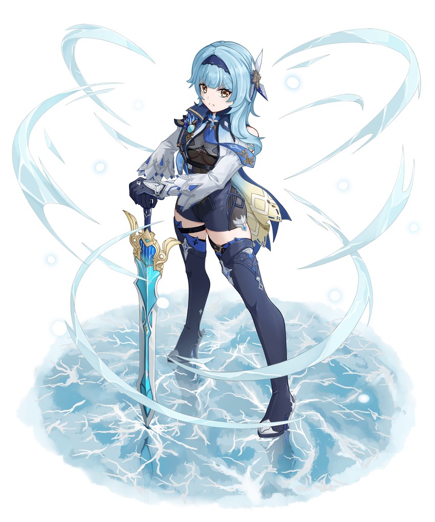 eula (genshin impact) drawn by qi_mayi_qu_kan_dahai
