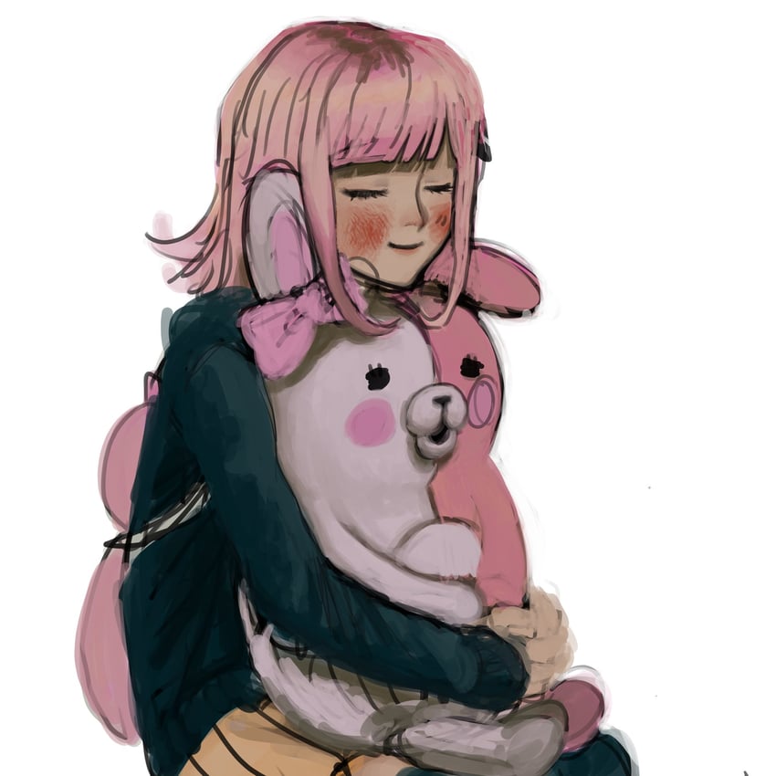 nanami chiaki and monomi (danganronpa and 1 more) drawn by kibo_onken-ha