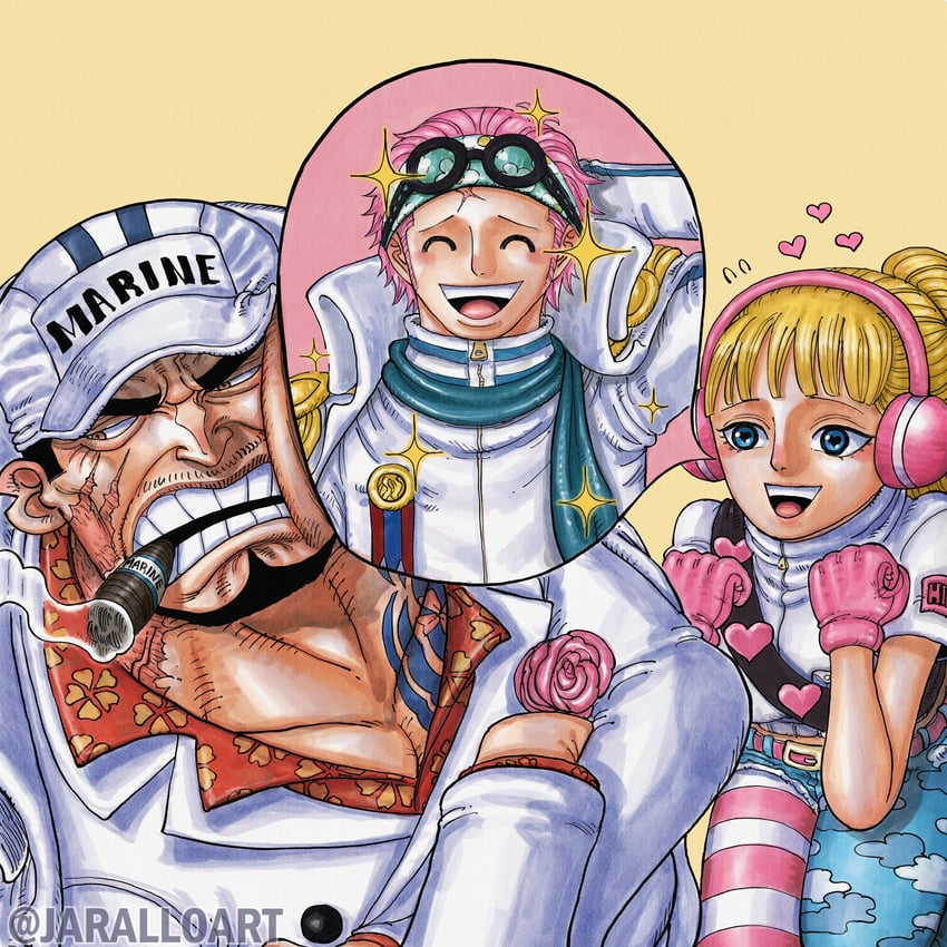 Sakazuki koby and hibari one piece drawn by jaralloart danbooru