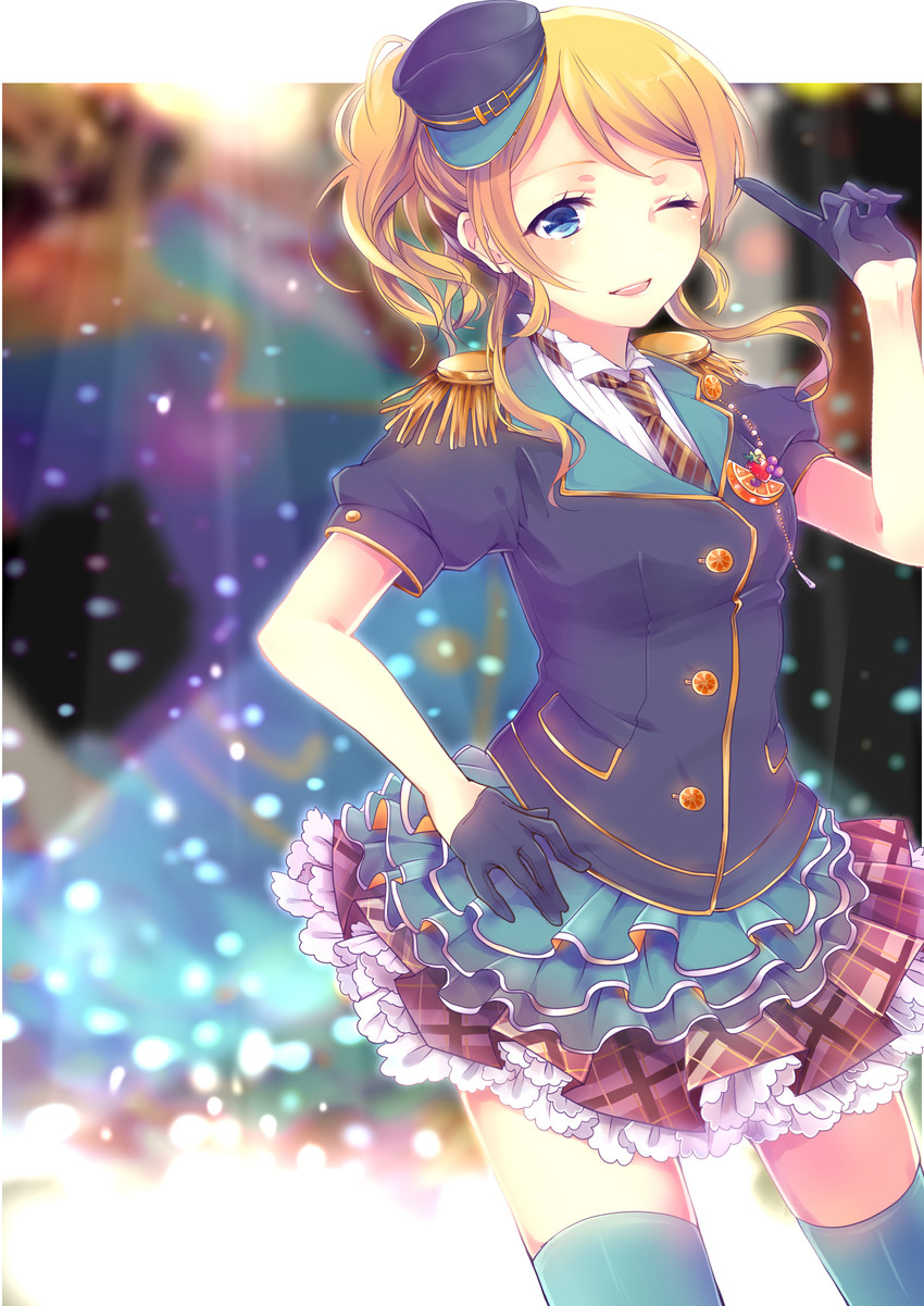 ayase eli (love live! and 2 more) drawn by shiki_hinako
