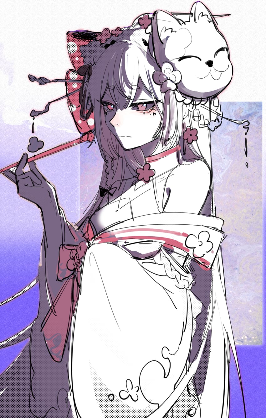 azusa (nijisanji and 2 more) drawn by kao_yixia_zai_chi