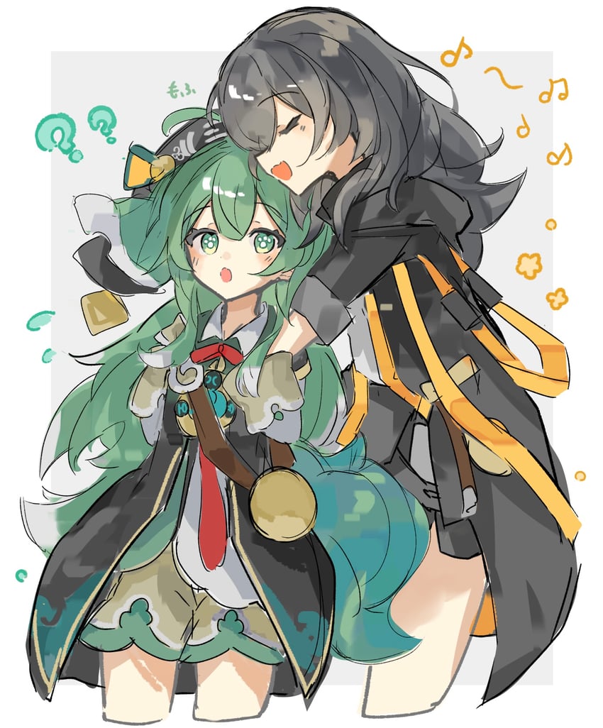 trailblazer, stelle, and huohuo (honkai and 1 more) drawn by akizuwa