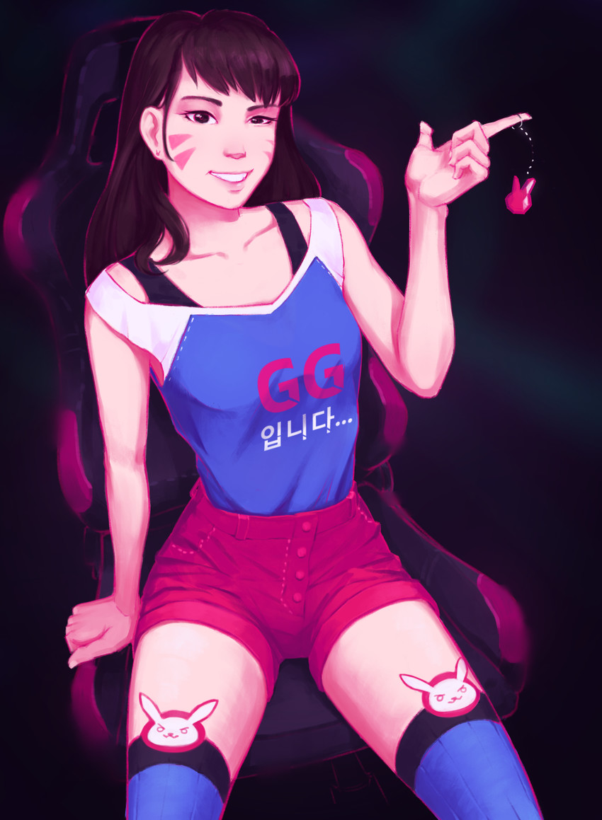 d.va (overwatch and 1 more) drawn by piotr_(morthiasik)