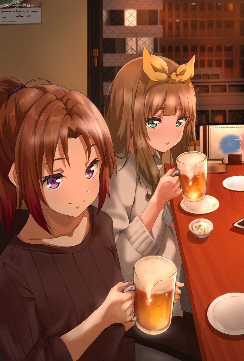 nakagawa natsuki and yoshikawa yuuko (hibike! euphonium) drawn by raku_rakugaki