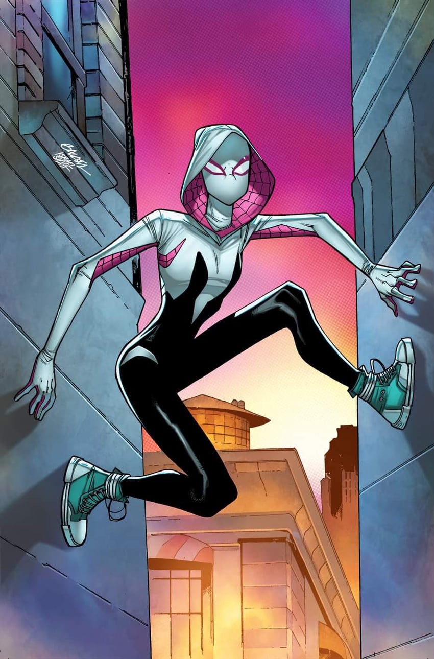 spider-gwen (marvel and 1 more) drawn by enid_balam and israel_silva