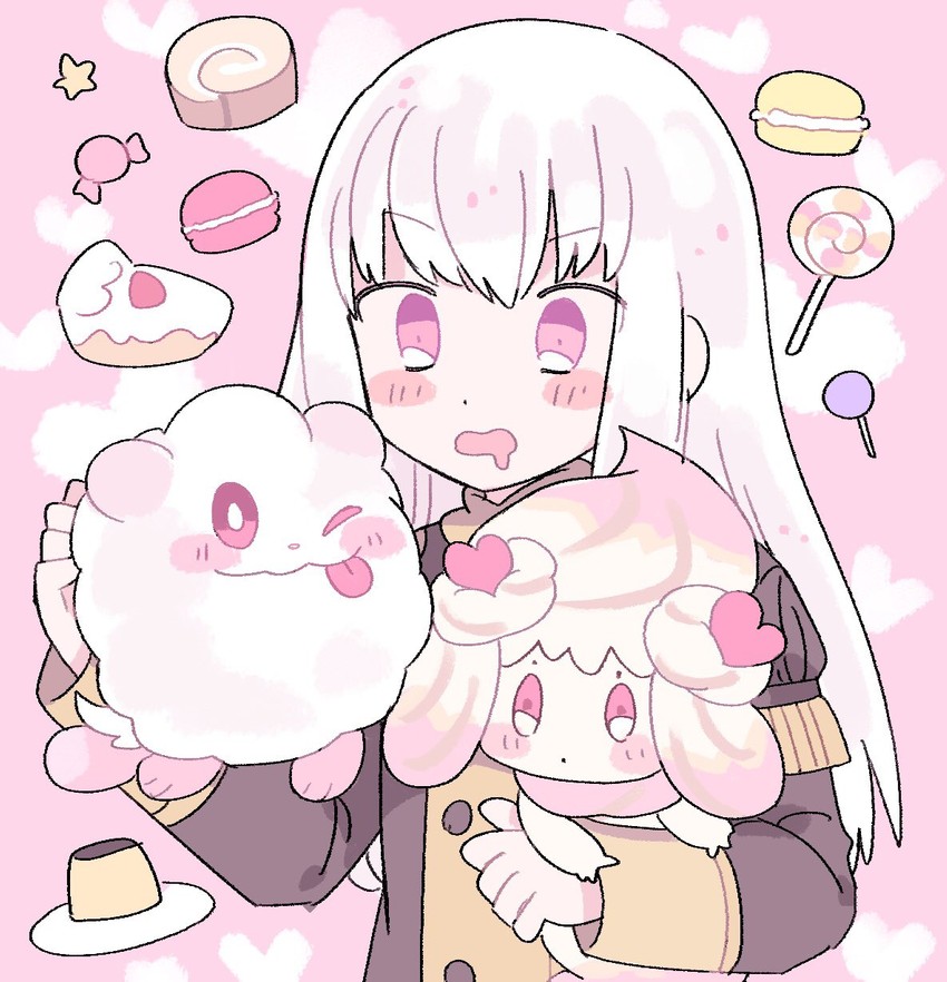 lysithea von ordelia, alcremie, and swirlix (pokemon and 2 more) drawn by remoooon