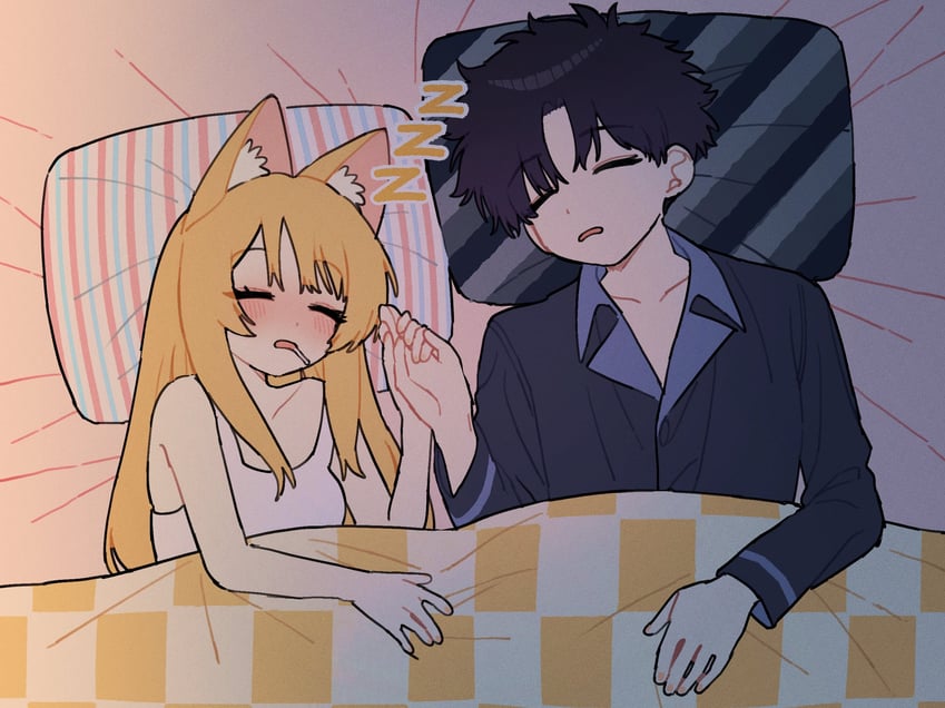 sensei and mari (blue archive) drawn by je_o_mo