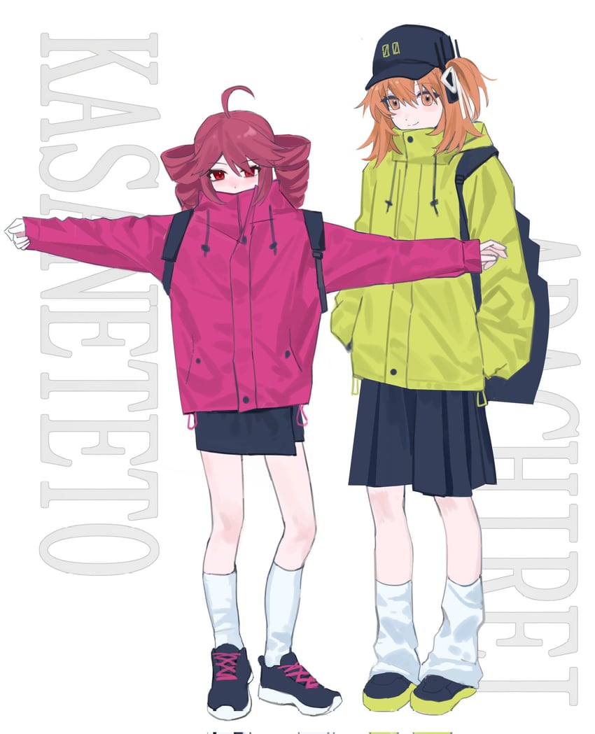 kasane teto and adachi rei (utau and 1 more) drawn by madoka066