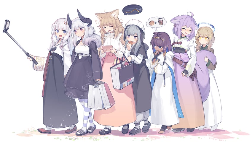 dioreta, asta, alkire, rancesca, and 51-sk8 (original) drawn by asicah