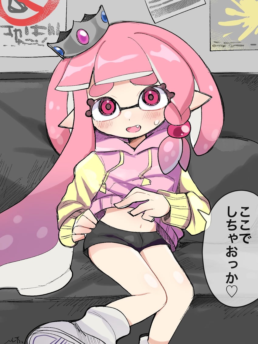 inkling player character and inkling girl (splatoon) drawn by nuts_ktkt