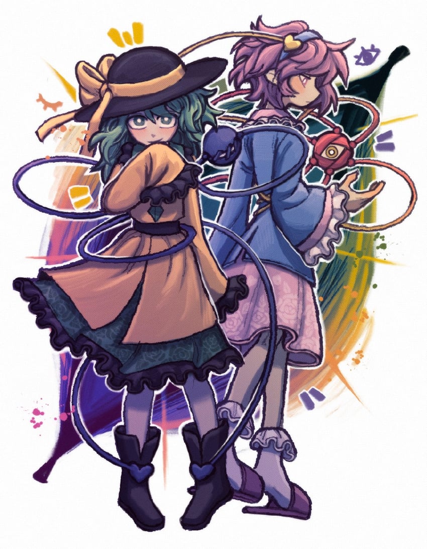 komeiji koishi and komeiji satori (touhou) drawn by sadcringe8