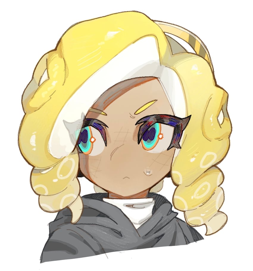 octoling player character and octoling girl (splatoon and 1 more) drawn by redbeanpie0
