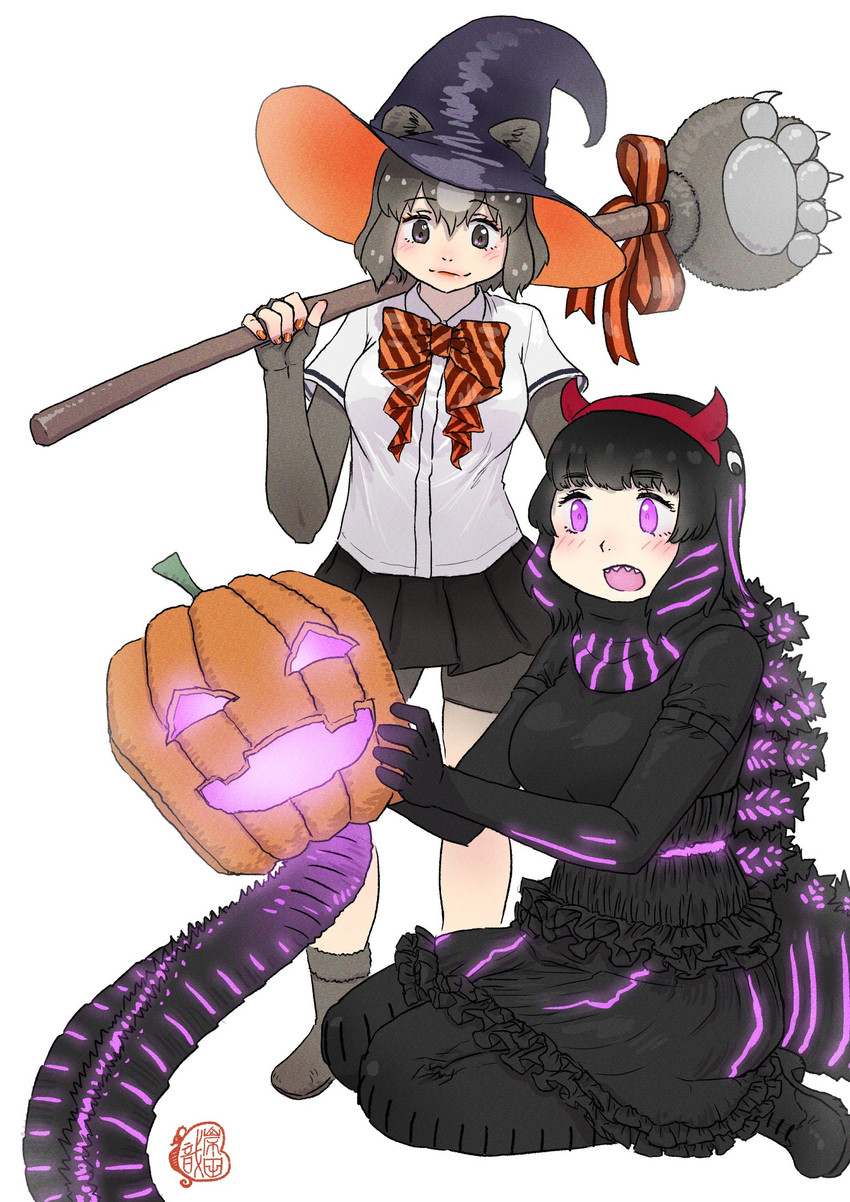 godzilla and brown bear (kemono friends and 2 more) drawn by kishida_shiki