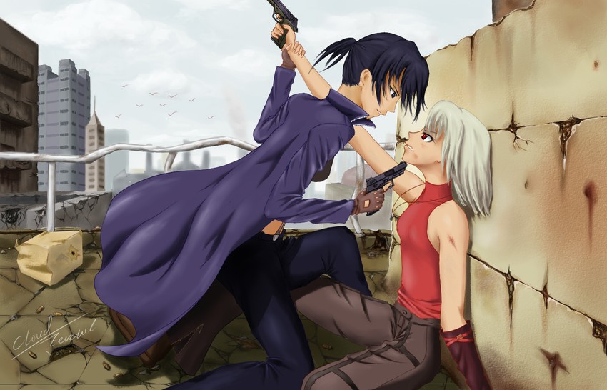 canaan and alphard (428: fuusa sareta shibuya de and 1 more) drawn by c.z.