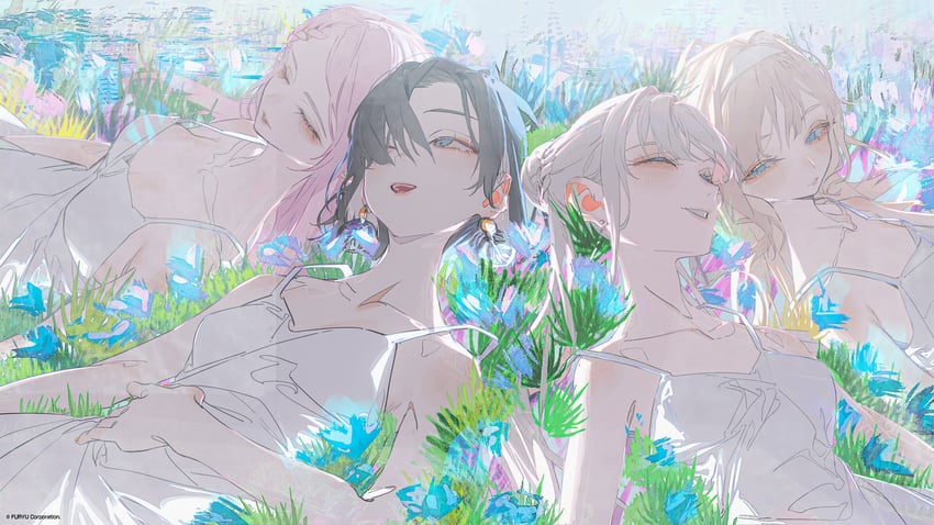 enoa, leben distel, mikoto sengiku, and ami shido (crymachina) drawn by rolua