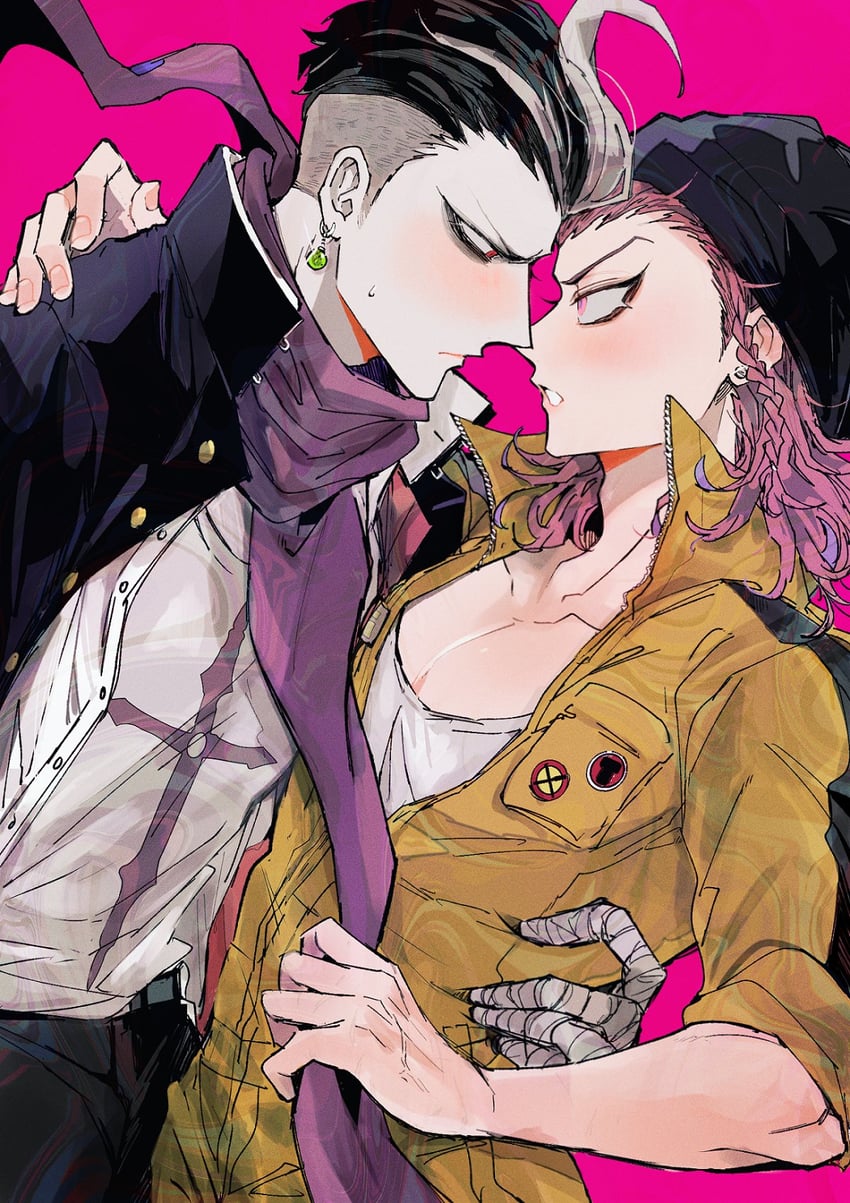soda kazuichi and tanaka gundham (danganronpa and 1 more) drawn by joonoyuki