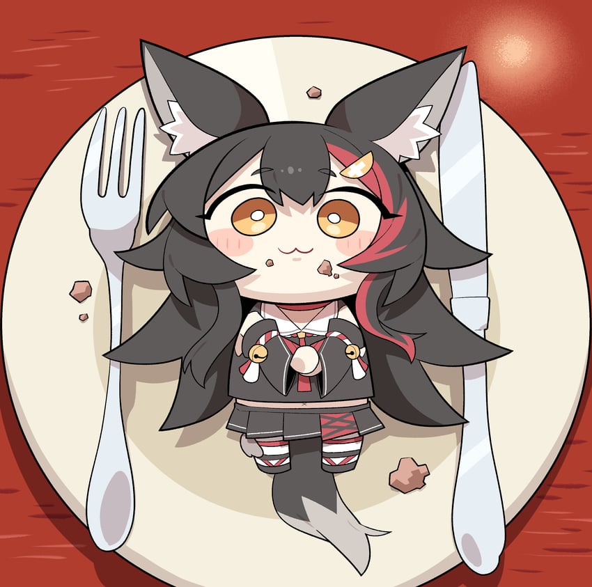 ookami mio (hololive and 1 more) drawn by cocomayo29_(tomato)
