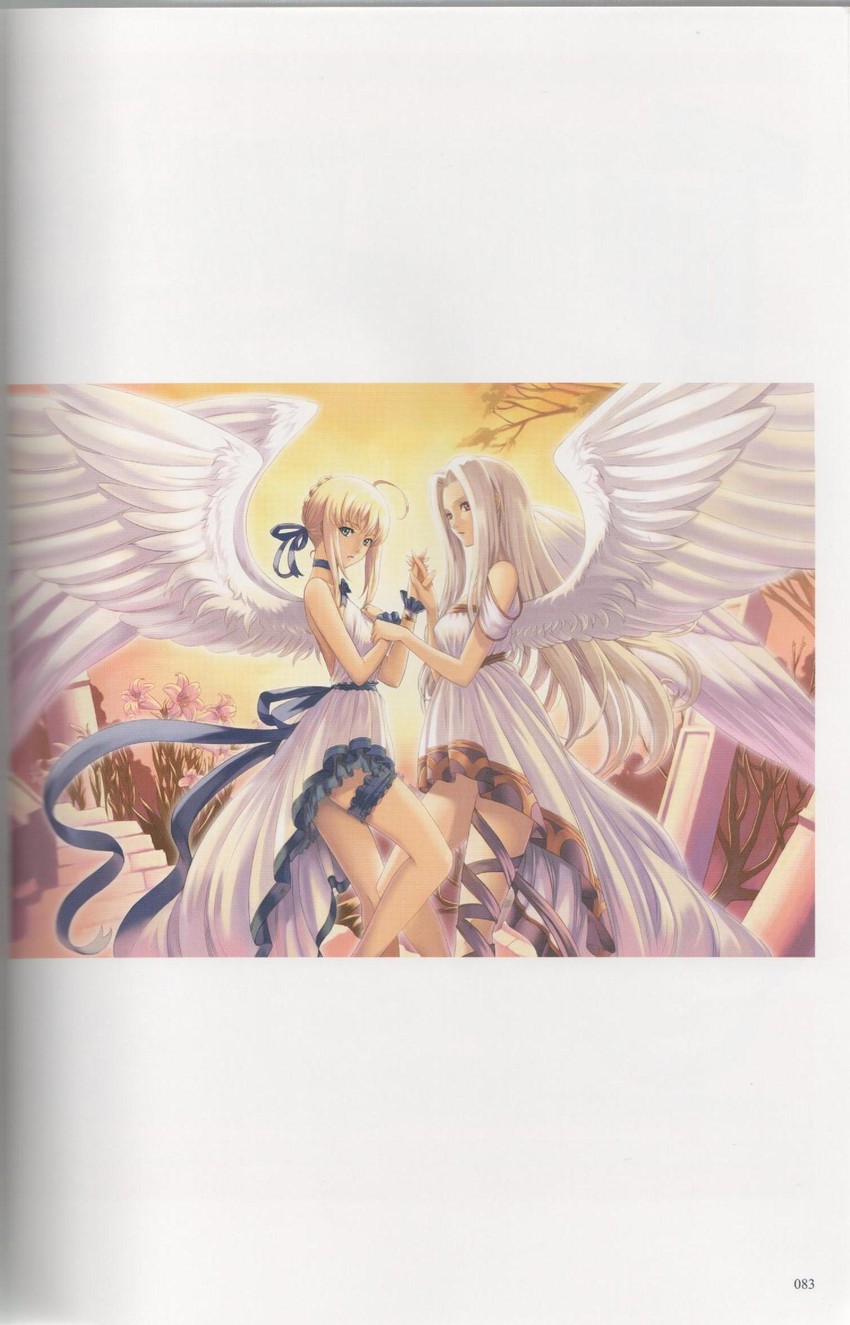 artoria pendragon, saber, and irisviel von einzbern (fate and 1 more) drawn by eiwa