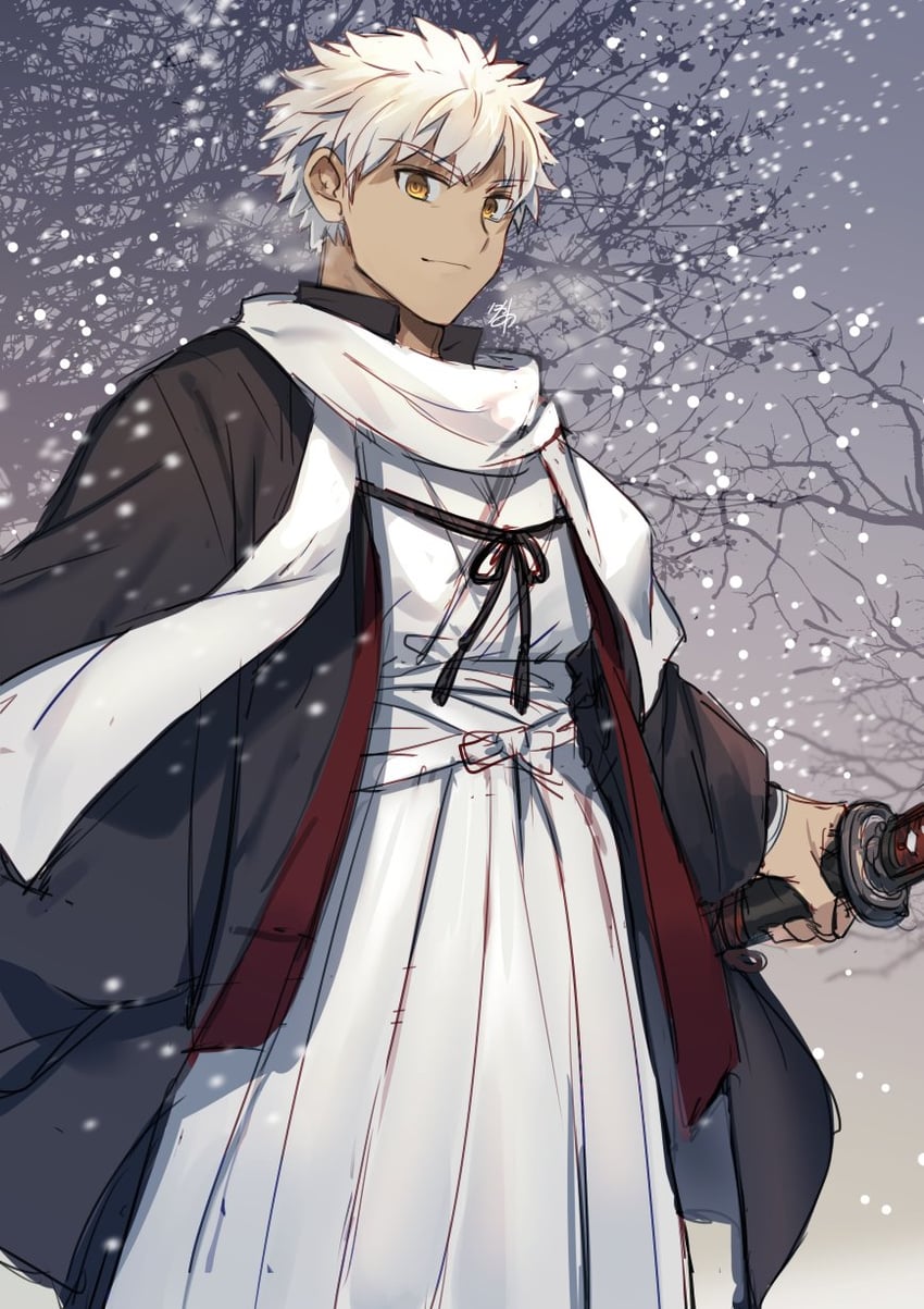 emiya shirou and senji muramasa (fate and 1 more) drawn by nikame