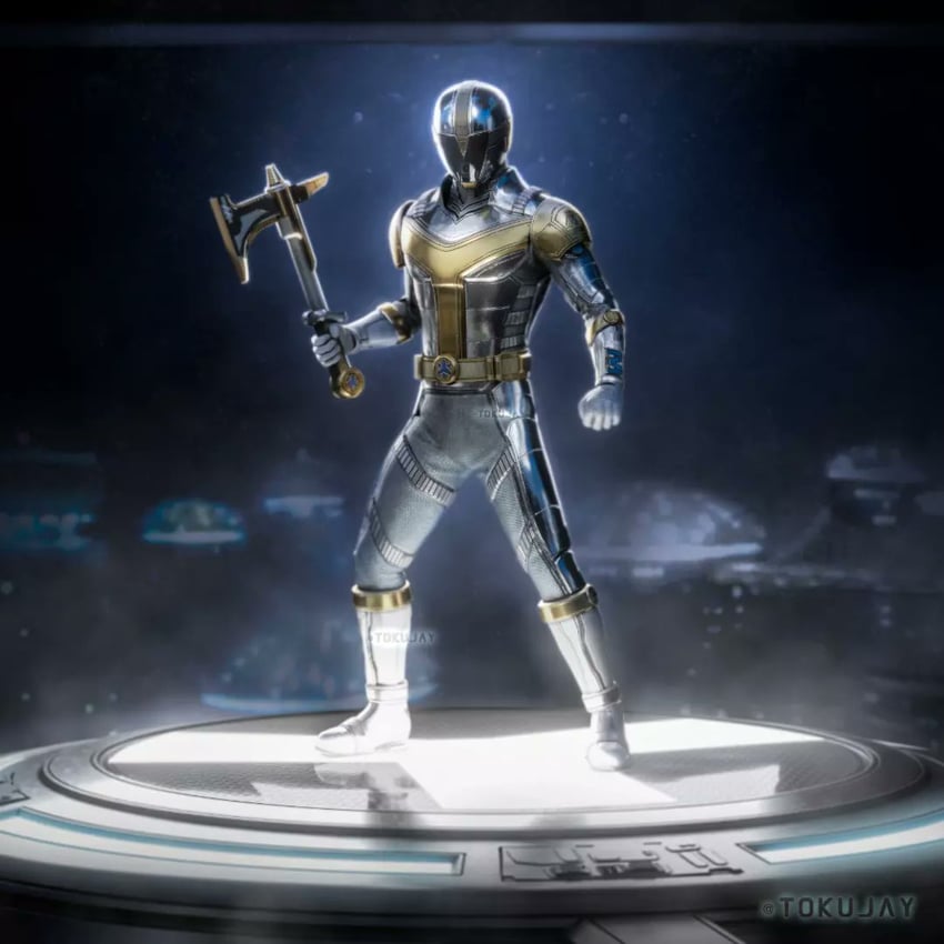 titanium ranger (power rangers and 1 more) drawn by tokujay