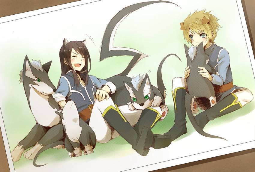yuri lowell, flynn scifo, repede, and lambert (tales of and 2 more) drawn by akami_fumio