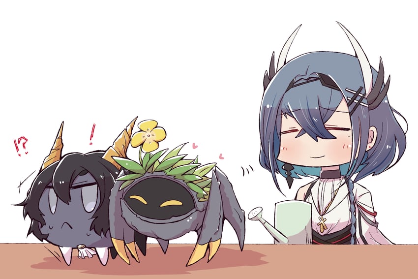ebenholz, domesticated metal crab, and cantabile (arknights) drawn by yodo_rado
