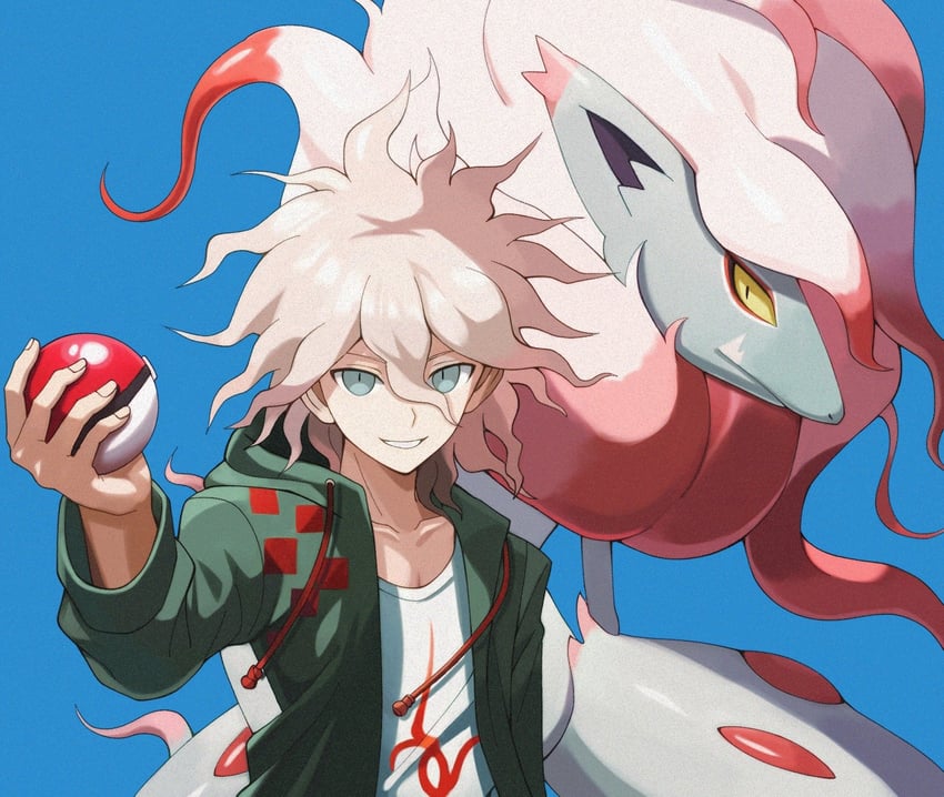 komaeda nagito and hisuian zoroark (pokemon and 2 more) drawn by zero_(sleepy_meltan)
