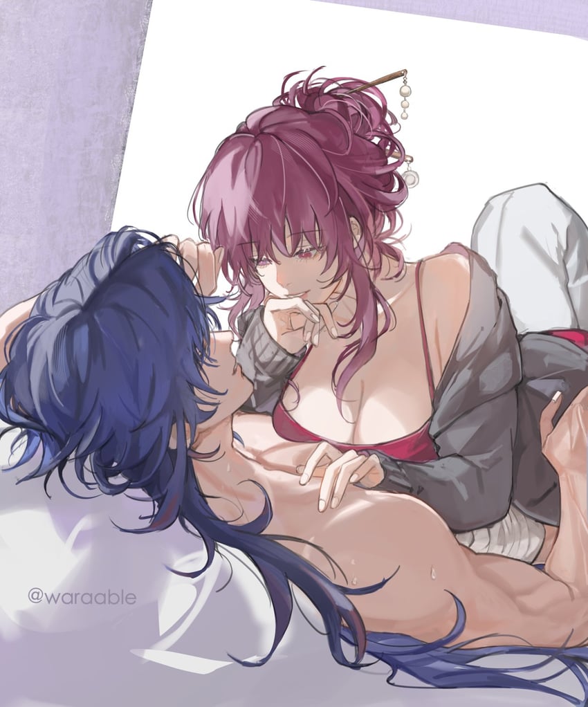 kafka and blade (honkai and 1 more) drawn by warable