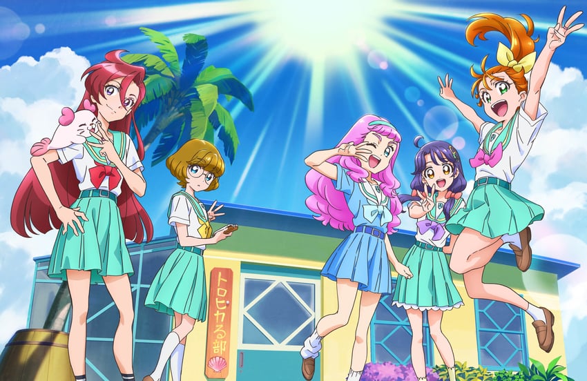laura la mer, natsuumi manatsu, suzumura sango, takizawa asuka, ichinose minori, and 1 more (precure and 1 more)