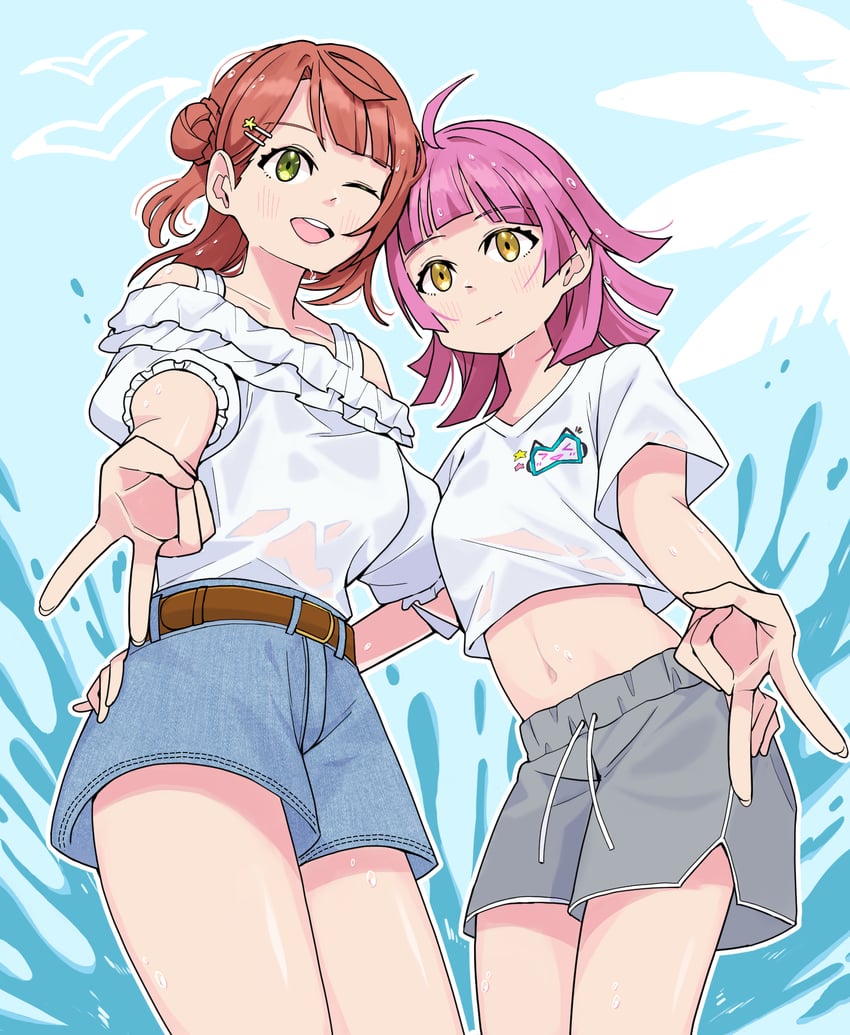 uehara ayumu and tennoji rina (love live! and 1 more) drawn by goldluck