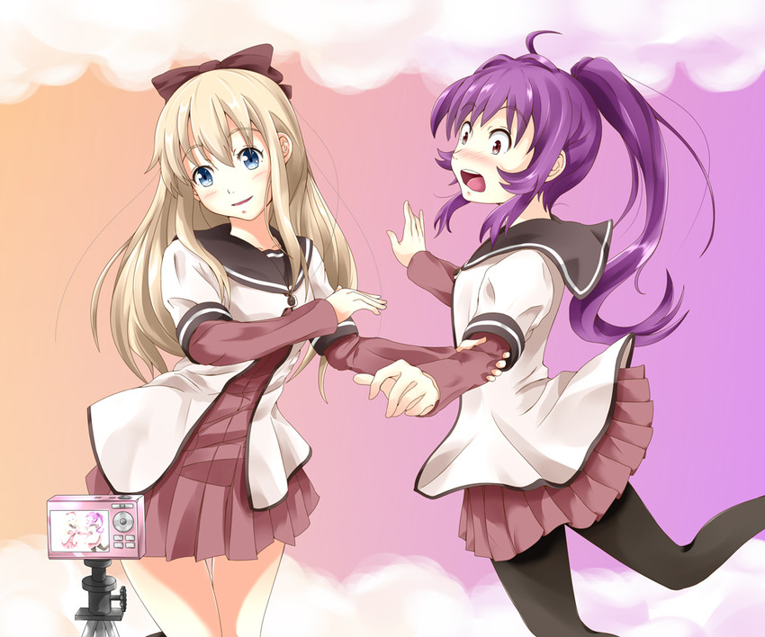 toshinou kyouko and sugiura ayano (yuruyuri) drawn by miro_(katsushikashibamata)