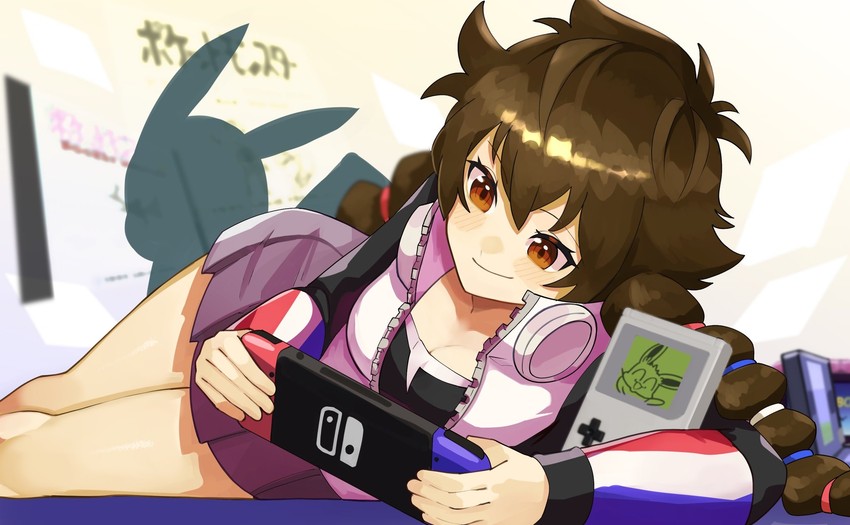 pikachu, eevee, and gotcha! girl (pokemon and 1 more) drawn by katwo