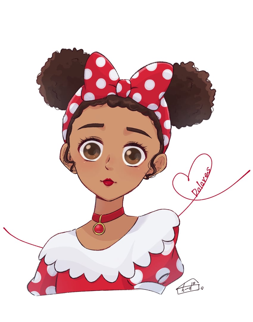 minnie mouse and dolores madrigal (mickey mouse & friends and 2 more) drawn by cheesecaked23